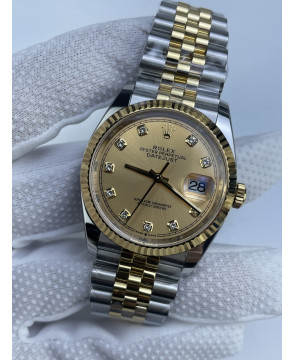 (준비완료/특급배송)NO.3175/롤렉스 데이저스트 36미리 최신형 옐로우 골드 콤비 샴페인 골드 텐포인트 QP공장